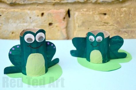 Super Fun & Easy Fairy Tale Crafts & Activities for Kids - Red Ted Art Frog Craft, Fairy Tale Crafts, Red Ted Art, Toilet Roll Craft, Frog Theme, Frog Crafts, Toilet Paper Crafts, Toilet Paper Roll Crafts, Paper Roll Crafts