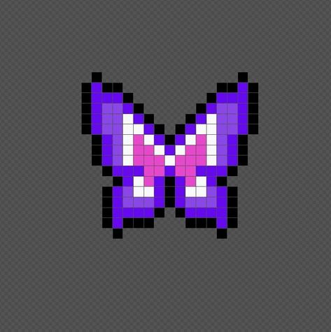 Butterfly, Mariposa - Animales, Animal Pixel Art Patterns Pixel Art Butterfly, Butterfly Pixel Art, Drawing Ideas Butterfly, Pixel Butterfly, Pixel Drawing Ideas, Animal Pixel Art, Pixel Grid, Mariposa Butterfly, Melt Beads Patterns