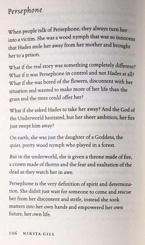 Nikita Gill Persephone, Hades To Persephone Poems, Poems About Persephone, Hades And Persephone Poem, Hades And Persephone Poetry, Proserpina Aesthetic, Persephone And Hades Quotes, How To Feel Like Persephone, Hades Underworld Aesthetic