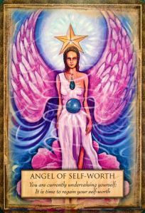 Daily angel card, from Angels, Gods and Goddesses Oracle Card deck, by Toni Carmine Salerno: Angel Of Self-Worth Angel Of Self-Worth: “You are currently undervaluing yourself; It is time to r… Angels Fantasy, Animated Water, Angel Tarot Cards, Intuitive Artists, Angel Signs, Healing Angels, Angel Tarot, Angel Oracle Cards, Angel Guide