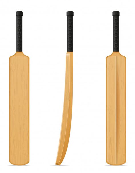 Cricket bat vector illustration Premium Vector | Premium Vector #Freepik #vector #background #wood #sport #cartoon Cricket Bat Drawing, Bat Pics, Diy Diwali Lanterns, Bat Clip Art, Bat Images, Bat Vector, Logo Edit, About Cricket, Cricket Bats