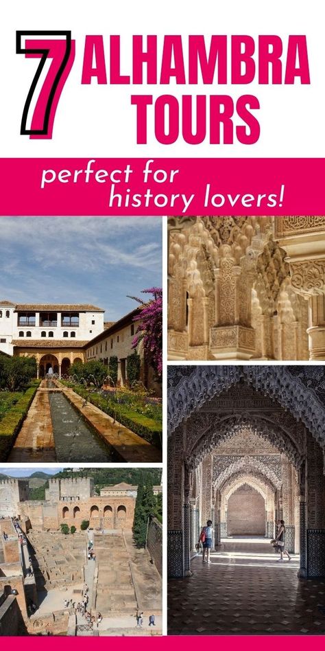 Discover the magic of the Alhambra in Granada with expert-led tours! This guide highlights the top options for exploring Granada’s breathtaking palace and gardens | Alhambra Palaces | Granada Attractions | Andalucia Spain Travel | Spain Culture | Moorish Architecture | Al Andalus | Spain Granada | Moorish Spain | Moorish History Spain Landmarks, Alhambra Spain, Spain Trip, Andalucia Spain, Spain Travel Guide, Southern Spain, Granada Spain, Famous Landmarks, Andalusia