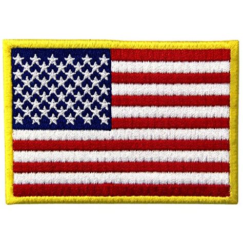 EmbTao American Flag Embroidered Patch Gold Border USA United States of America Military Uniform Iron On Sew On Emblem American Flag Art, American Flag Patch, Balance Art, Velcro Patches, Flag Art, Flag Patches, Custom Patches, Gold Border, Old Glory