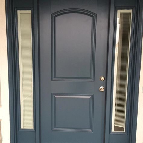 Sherwin Williams Seaworthy SW 7620 door Sw Seaworthy Exterior, Seaworthy Sherwin Williams Cabinets, Naval Front Door Sherwin Williams, Sherwin Williams Still Water Front Door, Sw Seaworthy, Seaworthy Sherwin Williams, Zircon Sherwin Williams, Sherwin Williams Seaworthy, Interior Front Door Colors