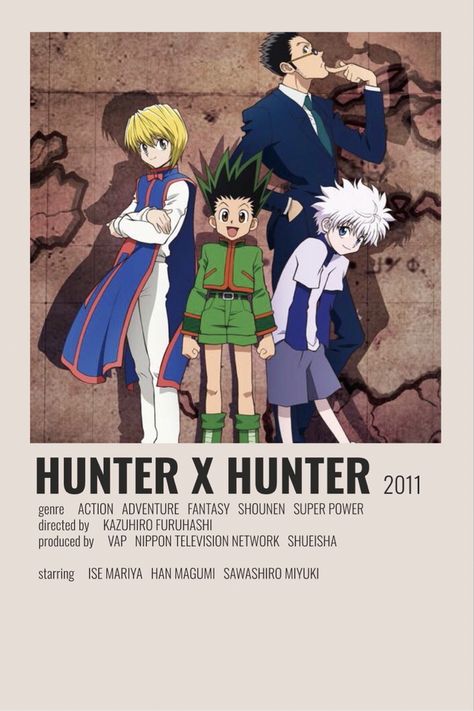 Leorio Kurapika, Daisuke Namikawa, Picture Walls, Hunter Movie, Hunterxhunter Hisoka, Posters Minimalist, Gon Freecss, Video Makeup, Yoshihiro Togashi