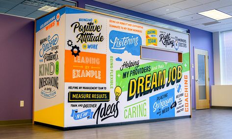 Making A Difference Mural on Behance Office Graphics, Abc Wall, Office Mural, School Murals, 광고 디자인, Church Poster Design, Art Furniture Design, Email Design Inspiration, Folder Design