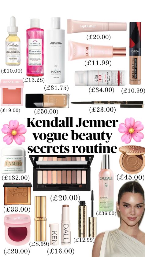 Kendall Jenner vogue beauty secrets #kendalljenner #vogue #voguebeauty Kendall Jenner Makeup Products, Kendall Jenner Beauty Secrets, Kendall Jenner Vogue Beauty Secrets, How To Be Like Kendall Jenner, Kendall Makeup, Lumi Loreal, Kendall Jenner Makeup Tutorial, Kendall Jenner Vogue, Celebrities Makeup