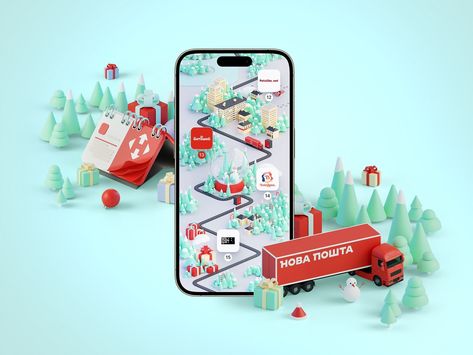 Case Study: Nova Post. Interactive Christmas Advent Calendar UI Design Calendar Ui Design, Holiday Marketing Campaigns, Candy Advent Calendar, Interactive Calendar, Digital Marketing Design, Family Coloring, Holiday Market, Christmas Advent Calendar, Calendar Design