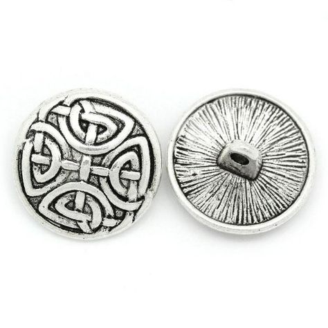 10pc Antiqued Silver Round Sewing Metal Buttons Pattern C... http://smile.amazon.com/dp/B00KCCOTL2/ref=cm_sw_r_pi_dp_mftixb1J4HYGR Celtic Shield, Cross Knot, Knit Jewelry, Sewing Buttons, Jewelry Clasps, Round Leather, Button Jewelry, Celtic Cross, Silver Buttons