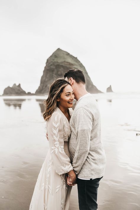 BHLDN gown, Oregon Beach, Oregon Engagement, Cannon Beach, Cannon Beach Engagement, BHLDN engagement, BHLDN dress, Cannon Beach Elopement, Portland Engagement Photos, Toni Marie Photography, engagement session outfit inspiration, engagement session inspiration, west coast engagement Portland Engagement Photos, Military Engagement Photos, Engagement Pictures Beach, Country Engagement Pictures, Oregon Beach, Forest Engagement, Cannon Beach Oregon, Bhldn Dress, Engagement Session Outfits