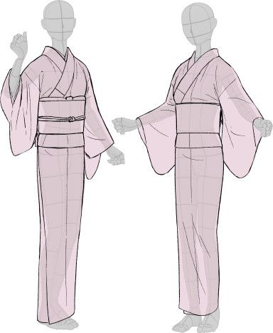 Kimono drawing guide ½, by Kaoruko Maya (tumblr, pixiv, site). Booklet is available in pdf for ¥ 900 here. Here you can see: • female kimono and yukata (note how the juban underwear peeks when in... Kimono Drawing, Drawing Anime Clothes, Poses References, Guided Drawing, Anime Drawings Tutorials, Drawing Clothes, Japanese Outfits, Art Poses, Drawing Tutorials