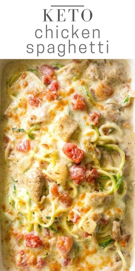 Keto Chicken Spaghetti, Low Carb Chicken Spaghetti, Meat And Veggies, Healthy Low Carb Dinners, Chicken Spaghetti Recipes, Keto Casserole, Low Carb Casseroles, Chicken Spaghetti, Keto Cooking