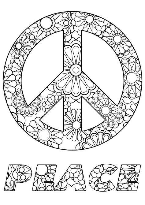 peace sign coloring pages free printable, the picture u could find at Coloring Pages blogs #coloring #coloringpages #printable Free Adult Coloring Printables, Adult Colouring Printables, Heart Coloring Pages, Love Coloring Pages, Quote Coloring Pages, Free Adult Coloring Pages, Colouring Printables, Printable Adult Coloring Pages, Retro Sign