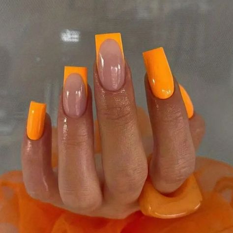 24 Reusable Press On Nails Reusable Color May Vary Due To Lighting Size One Size Condition New Reusable Comes With Mini Nail File And Glue Adhesive Strips Fake Nails Long, Manicure Tips, Fake Nails With Glue, Orange Nails, Stick On Nails, Nailed It, Classy Nails, False Nail, Nail Arts