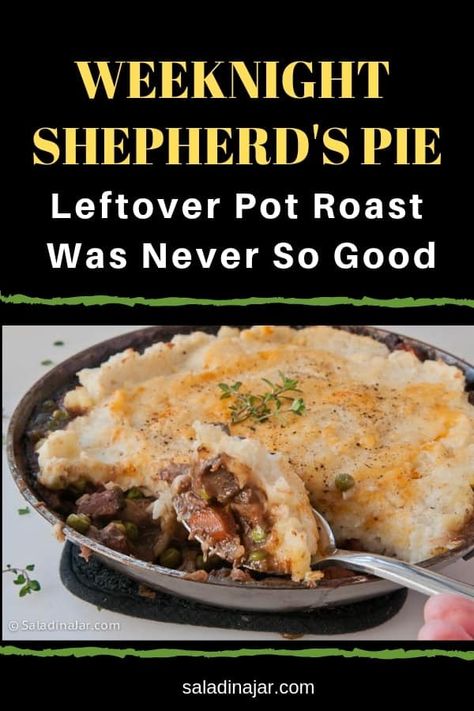 Pot Roast And Mashed Potatoes, Roast And Mashed Potatoes, Roast Beef And Mashed Potatoes, Beef And Mashed Potatoes, Leftover Roast Beef Recipes, Leftover Pot Roast, Easy Pot Roast, Leftover Roast Beef, Leftover Beef