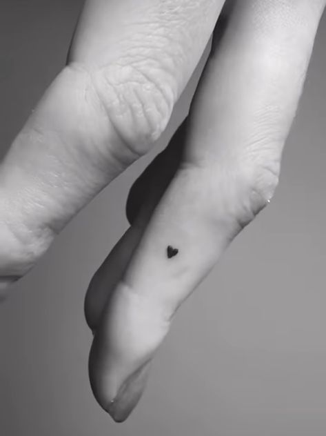 Heart Tattoo On Ankle, Heart With Dots Tattoo On Finger, 3 Tiny Hearts Tattoo, Tiny Heart Tattoo On Ankle, Two Tiny Hearts Tattoo, Heart Tattoo Ankle, Inner Ear Tattoo, Small Heart Tattoos, Birthday Tattoo