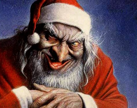 Evil santa Heavy Metal Christmas, Santa Video, Origin Of Christmas, Scary Christmas, Christmas Horror, Bad Santa, Creepy Christmas, Gustave Dore, Dark Christmas