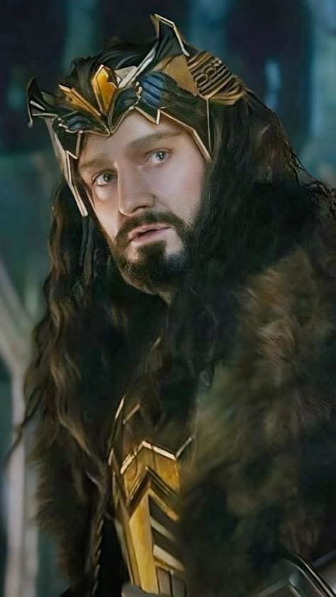 King Thorin II of Erebor, King Under The Mountain.  The dwarves have reclaimed Erebor, but Thorin is suffering from dragon sickness.   The Hobbit:  The Battle of the Five Armies 🤺 (2014) Hobbit Thorin, The Hobbit Thorin, Kili And Tauriel, Beautiful Moon Pictures, Anna Cattish, Battle Of The Five Armies, The Dwarves, Under The Mountain, Fili And Kili