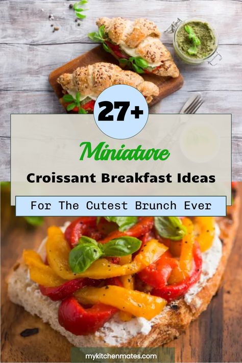 Croissant Breakfast Ideas Crossaint Breakfast, Crossaint Breakfast Ideas, Croissant Breakfast Ideas, Croissant Breakfast Casserole, Protein Packed Smoothies, Mini Croissant, Cheese Croissant, Mini Croissants, Croissant Breakfast