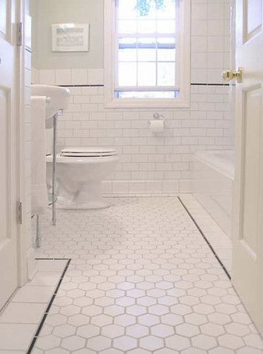 (apartment) bathroom of my dreams, missing japanese soak t… | Flickr Honeycomb Tile, Trendy Bathroom Tiles, Subway Tiles Bathroom, White Bathroom Tiles, White Subway Tiles, Bathroom Tile Designs, Room Tiles, Bathroom Windows, Tile Flooring