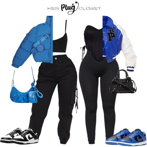 HER PLUG CLOSET on Instagram: “💙- Extended details are available on @hpcexclusive” Closet Outfits, High Fashion Outfits, Swag Outfits For Girls, Tomboy Style Outfits, Tween Outfits, Cute Comfy Outfits, Streetwear Fashion Women, Friend Outfits