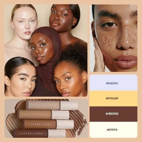 Moodboard Inspiration for An Inclusive Makeup Brand ✨ We are exploring the beauty of inclusivity with a mockup makeup brand designed especially for women with rare skin conditions. Here's a moodboard inspiration to create a brand that celebrates uniqueness and empowers every woman to feel confident and beautiful. Our recommended visual style: Elegant and Soft: Use soft, soothing colours and gentle gradients to create a calming effect Empowering and Inclusive: Show diversity and inclus... Moodboard Inspiration, Create A Brand, Visual Style, Mood Board Inspiration, Makeup Brands, Creating A Brand, Skin Conditions, Style Elegant, Feel Confident