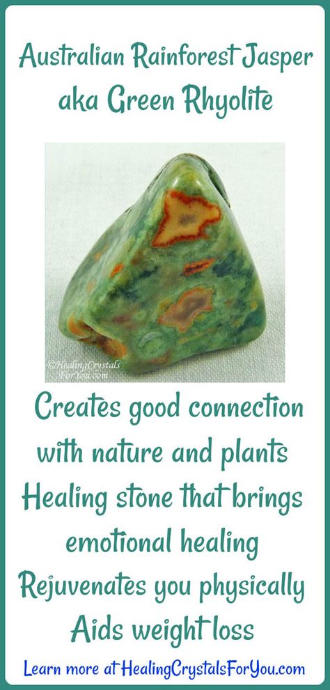 Charging Crystals, Charge Your Crystals, Jasper Meaning, Earth Healing, Rainforest Jasper, Healing Crystals For You, Crystal Properties, Gemstone Meanings, Crystal Therapy