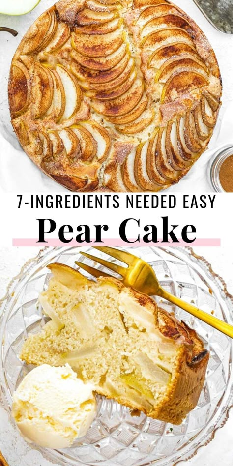 Pear Cake Recipes, Pear Dessert Recipes, Pear Dessert, Dessert Oreo, Pear Cake, Italian Pastries, Italian Cake, Desserts Vegan, Pear Recipes