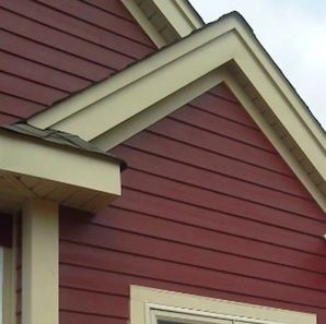 James Hardie fiber cement lap siding Red Siding House Exterior, Red Vinyl Siding, Certainteed Siding, Red House Exterior, House Siding Options, Hardy Plank Siding, Outside House Colors, Exterior House Siding, James Hardie Siding