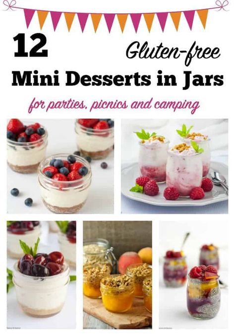 Desserts In Jars, Cranberry Orange Cheesecake, Picnic Desserts, Mason Jar Desserts, Mini Dessert Cups, Camping Desserts, Dessert Sans Gluten, Dessert In A Jar, Shower Desserts