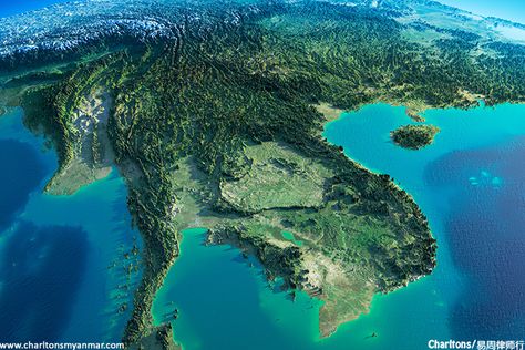 Legal advice in Myanmar - Charltons Myanmar Vietnam Voyage, Physical Geography, Terrain Map, Rpg Map, World Geography, Satellite Image, Relief Map, Space Pictures, Earth From Space