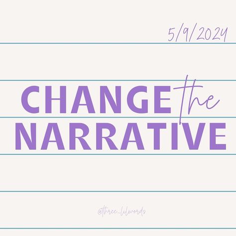 The stories we tell about ourselves matter. If the story you’re telling yourself is anything other than how smart, loved, strong, powerful, and capable you are, it’s time to change the narrative. You are the author of your own story. Change the “am not” to am. Change the “cannot” to can. Change the “will not” to will. Change the narrative. . . . . . . . #changethenarrative #writeyourstory #positivethoughtsonly #positivethought #positivethoughtspositivelife #positivewords #adviceofth... Change The Narrative, Words Motivation, Positive Words, Positive Life, My Story, Change Me, Got Him, Positive Thoughts, Your Story