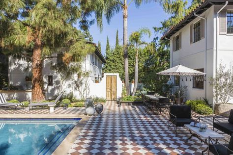 Checkered Pool, Nate Berkus And Jeremiah Brent, Nate And Jeremiah, Home Made Simple, Jeremiah Brent, Pool Tiles, Mediterranean Style Homes, Grand Foyer, Nate Berkus