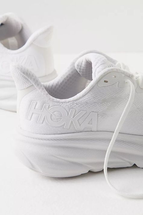 HOKA Clifton 9 Sneakers | Free People Hoka Clifton 9, Clifton 9, Hoka Clifton, Birthday Wishlist, Sneaker Shopping, White White, Boho Clothing, Sneakers White, Boho Outfits