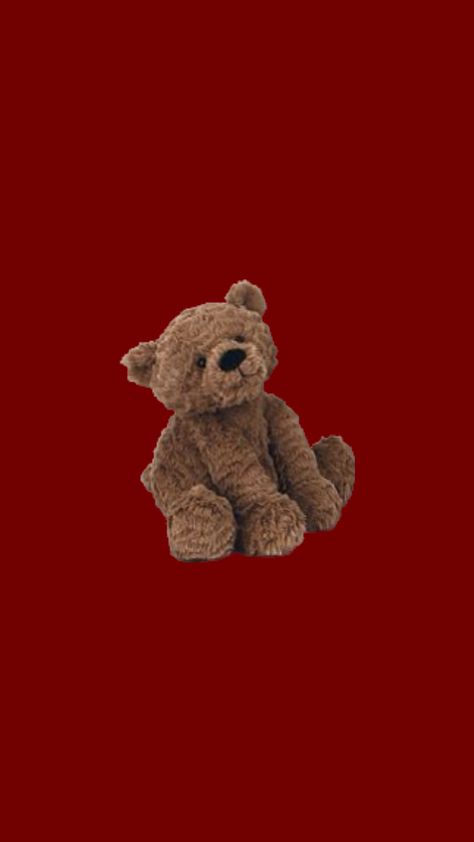 Red Teddy Bear Wallpaper, Red Christmas Wallpaper Aesthetic, Cute Red Wallpapers, Red Widget, Red Teddy Bear, Lockscreen Ideas, Christmas Snoopy, Teddy Bear Wallpaper, Dark Red Wallpaper