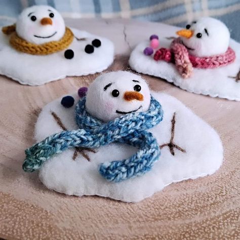 Felting Beginner, Felt Christmas Tree Decorations, Needle Felting Tutorial, Selling Ideas, Felted Christmas, Felt Snowman, Felted Art, Needle Felting Diy, Christmas Dreaming