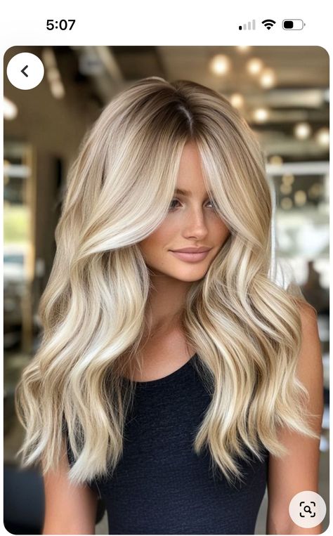 Cool Blonde Long Bob, Full Blonde Color, Long Fall Blonde Hair, Buttery Blonde With Lowlights, Blonde Loose Waves, What Color Blonde Is Right For Me, White Blonde With Dimension, Bright Blonde Root Tap, Long Blonde Hair Extensions Ideas