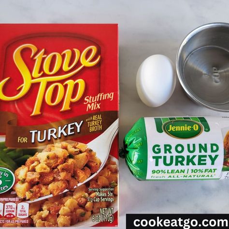 4 Ingredient Stove Top Meatloaf!! 4 Ingredient Meatloaf, Thanksgiving Loaf, Stovetop Stuffing Chicken, Weight Watchers Meatloaf, Stove Top Meatloaf, Stuffing Meatloaf, Stove Top Stuffing Meatloaf, Ground Turkey Meatloaf, Weight Watchers Casserole