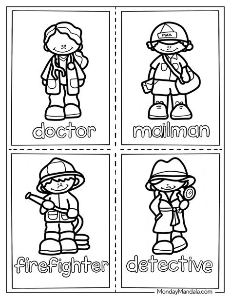 20 Community Helpers Coloring Pages (Free Printables) Community Helper Stem Activities For Preschool, Teacher Community Helper Activities For Preschool, Community Helper Dot Marker Pages, Community Helper Chart Preschool, Preschool Crafts Community Helpers, Community Helpers Tools Free Printable, Community Helper Coloring Pages Free, Community Helps Preschool Crafts, Community Helpers Free Printables