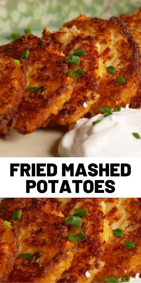 Fried Mashed Potatoes, Mashed Potato Cakes, Potatoes Easy, Recipes Potato, Potato Recipes Side Dishes, Potato Cakes, Potato Side Dishes, Potato Dishes, Side Recipes