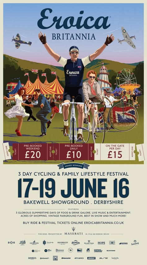 Bakewell Uk, Bakewell Derbyshire, Cycling Event, Cycling Events, Family Festival, Bike Illustration, Vintage Cycling, Vintage Cycles, Cycling Race