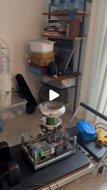 My friend Lucas’ QCW Tesla coil shoots 6 foot long bolts of lightning that you can touch. Crazy. If you are curious about tesla coils, ... | Instagram Great Scott, Tesla Coil, Stem Science, Lightning Bolt, Coils, Tesla, My Friend, Computer, Canning