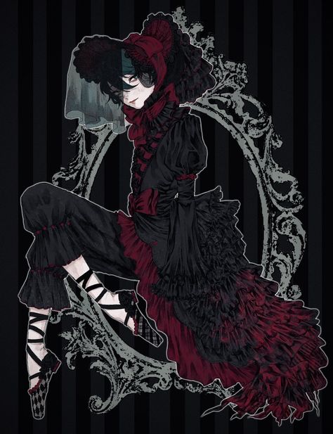 Gothic Character Design, Gothic Oc, Gothic Characters, Ethereal Art, Cute Art Styles, Fanarts Anime, Ensemble Stars, Gothic Art, Sketchbook Art Inspiration