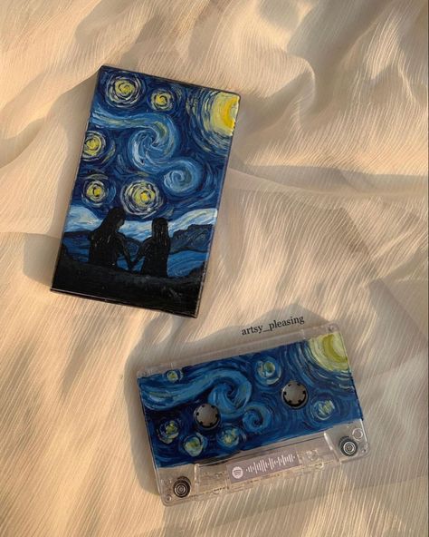 Van Gogh Aesthetic, Cassette Tape Art, Old Cartoon Network, Vincent Van Gogh Art, Art Painting Tools, Tape Art, Colorful Roses, Cute Paintings, Van Gogh Art