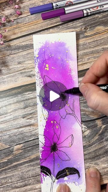 Diy Bookmarks Flowers, Flower Bookmark Drawing, Cute Bookmarks Watercolor, Bookmarks Painted, Watercolor Bookmarks Ideas Simple, Calligraphy Illustration, Bookmarks Drawing Ideas, Watercolor Art Bookmarks, Calligraphy Bookmarks