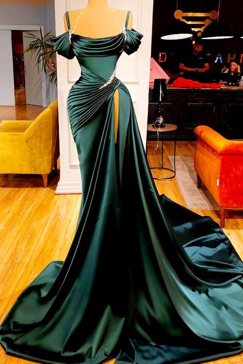 Green Evening Dress Long, Green Evening Dress, Evening Dress Long, Green Mermaid, Prom Dress Inspiration, Long Prom Dresses, فستان سهرة, Dresses Elegant, Elegantes Outfit