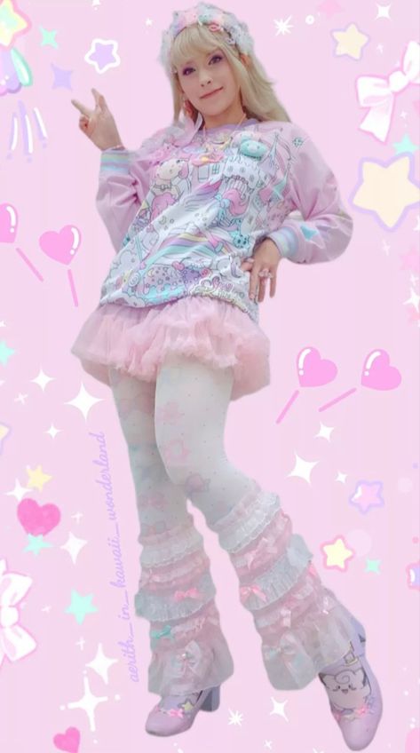 Yume Kawaii Outfit Ideas, Yume Kawaii Aesthetic Outfits, Decora Kei Accessories, Yamikawaii Outfit, Kawaii Outfits Pastel, Jojifuku Outfit, Decora Fashion Outfits, Yume Kawaii Fashion, Outfit Ideas Cold