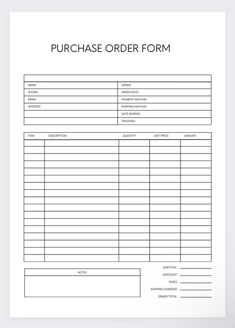 Purchase Order Form,Order Form Template,Small Business Planner,Order Form Planner,Business Order Sheet,Invoice Template,Business Invoice by DigiplannersDesigns on Etsy Purchase Order Form, Business Invoice, Youtube Editing, Mechanic Shop, Order Form Template, Planner Business, Savings Planner, Small Business Planner, Budget Spreadsheet