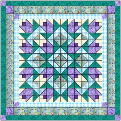 Beginner Quilting, Farmhouse Blue, Neutral Quilt, Easy Quilt, Flower Quilts, Quilt Stores, Garden Quilt, Quilt Binding, Patchwork Quilt Patterns