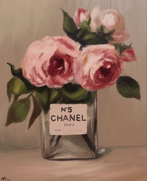 Rich Painting Aesthetic, Painting Ideas Old Money, Simple Vintage Painting Ideas, Prada Painting Canvases, Chanel Bottle Painting, Vogue Paintings, Money Painting Ideas, Fashion Painting Canvas, Aesthetic Paintings Easy